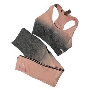 Gymshark Pink-Gray Gradient Set